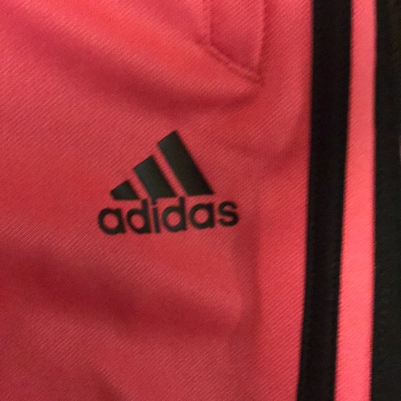 Pink and black adidas soccer pants - Picture 3 of 4